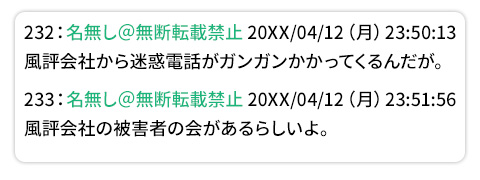 掲示板サイト誹謗中傷